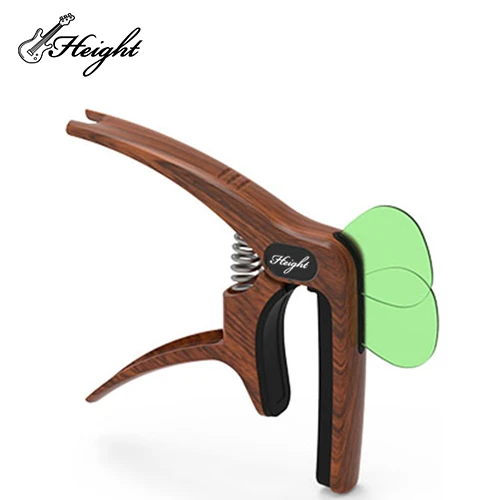 wooden capo with pick holder wooden capo with pick holder