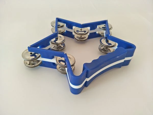 Plastic Star-shaped Tambourine With 14 Pairs Jingles